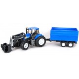 Трактор New Holland T8040 с погрузчиком и прицепом Bruder 01-993...