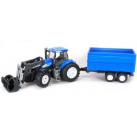Трактор New Holland T8040 с погрузчиком и прицепом Bruder 01-993...