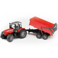Трактор Massey Ferguson 7480 с прицепом-самосвалом Bruder 02-045...