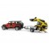 Внедорожник Jeep Wrangler Unlimited Rubicon c прицепом-платформой и мини погрузчиком CAT Bruder (брудер) 02-925