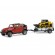 Внедорожник Jeep Wrangler Unlimited Rubicon c прицепом-платформой и мини погрузчиком CAT Bruder (брудер) 02-925