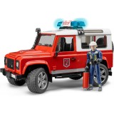 Внедорожник Land Rover Defender Station Wagon Пожарная с фигуркой Bruder 02-596...