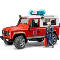 Внедорожник Land Rover Defender Station Wagon Пожарная с фигуркой Bruder 02-596...
