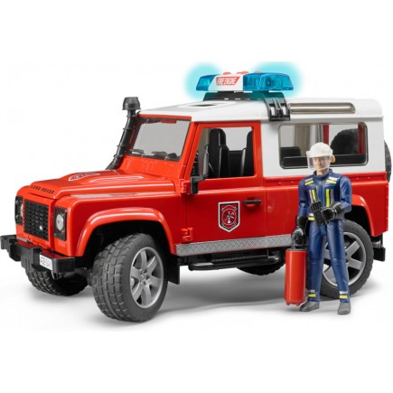 Внедорожник Land Rover Defender Station Wagon Пожарная с фигуркой Bruder 02-596