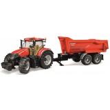 Трактор Case IH Optum 300 CVX с прицепом Krampe Tandem-Halfpipe Bruder 03-199...
